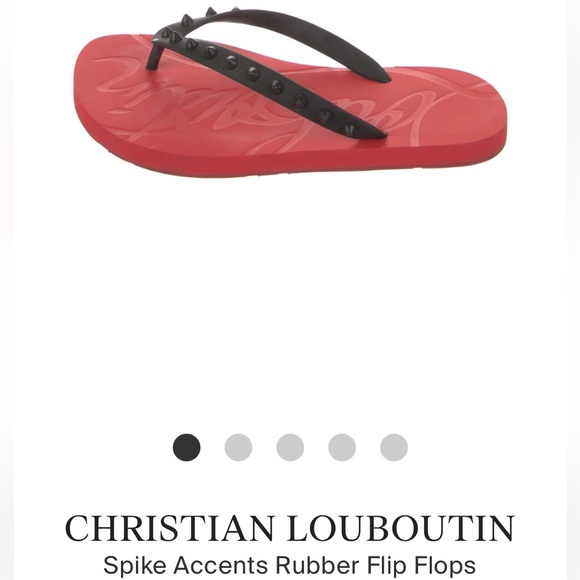 CHRISTIAN LOUBOUTIN red FLIP FLOPS - Picture 6 of 7